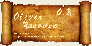 Oliver Mašović vizit kartica